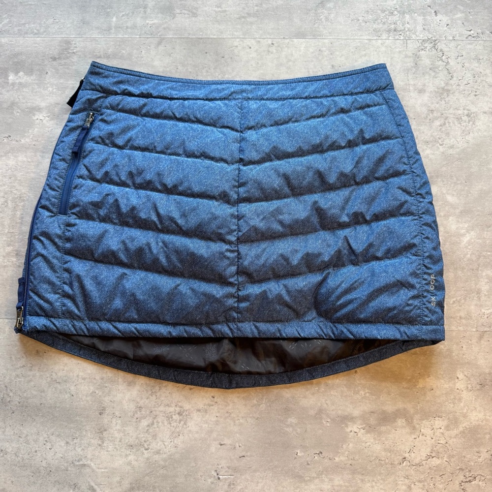Skhoop Mini Down Skirt, Like New, Chambray Blue, Large